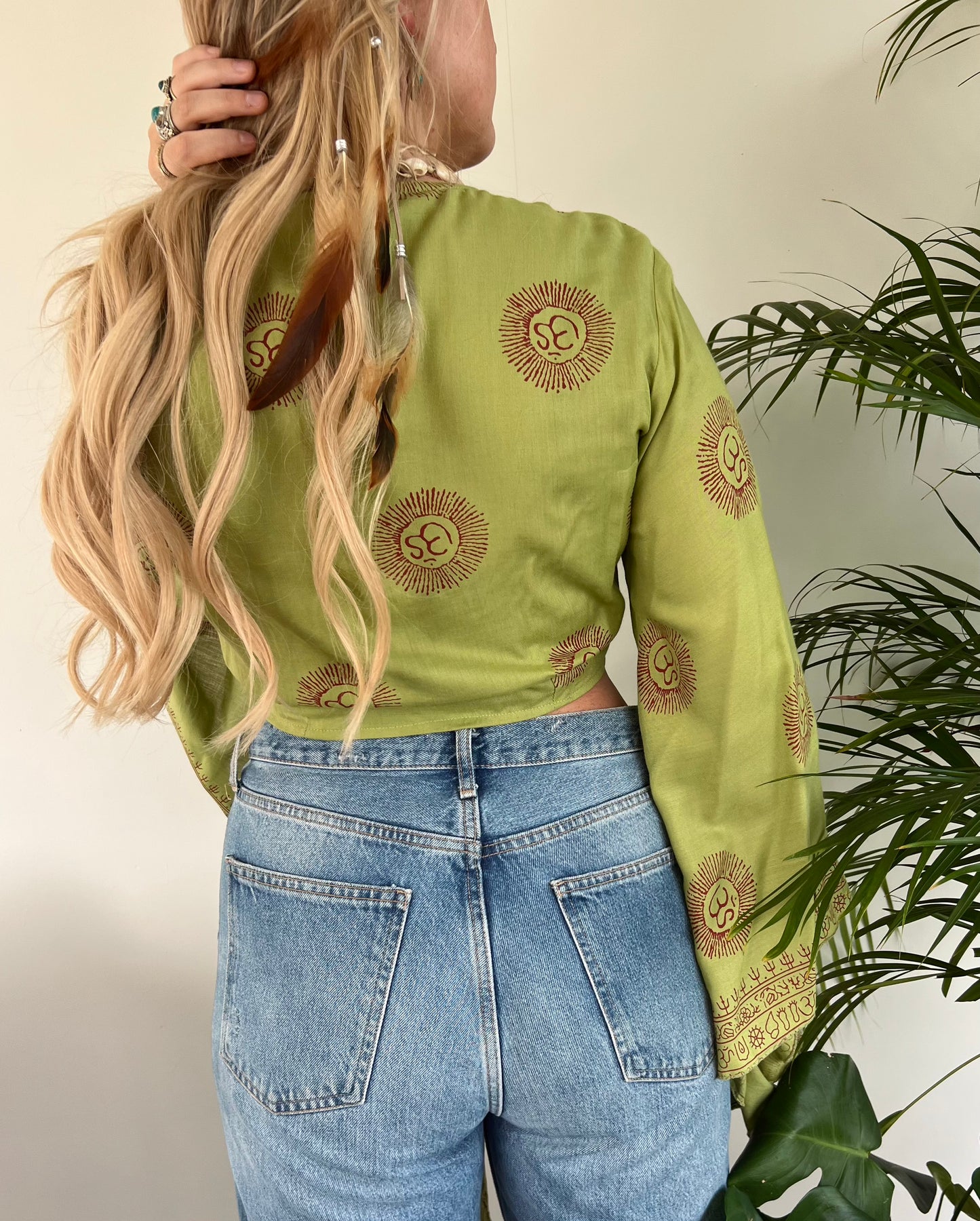 Wrap top Moana - Lime groen