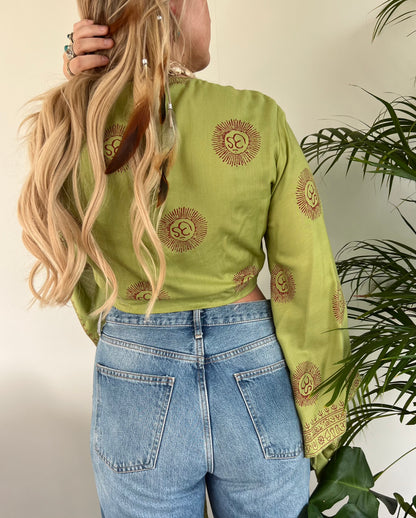 Wrap top Moana - Lime groen