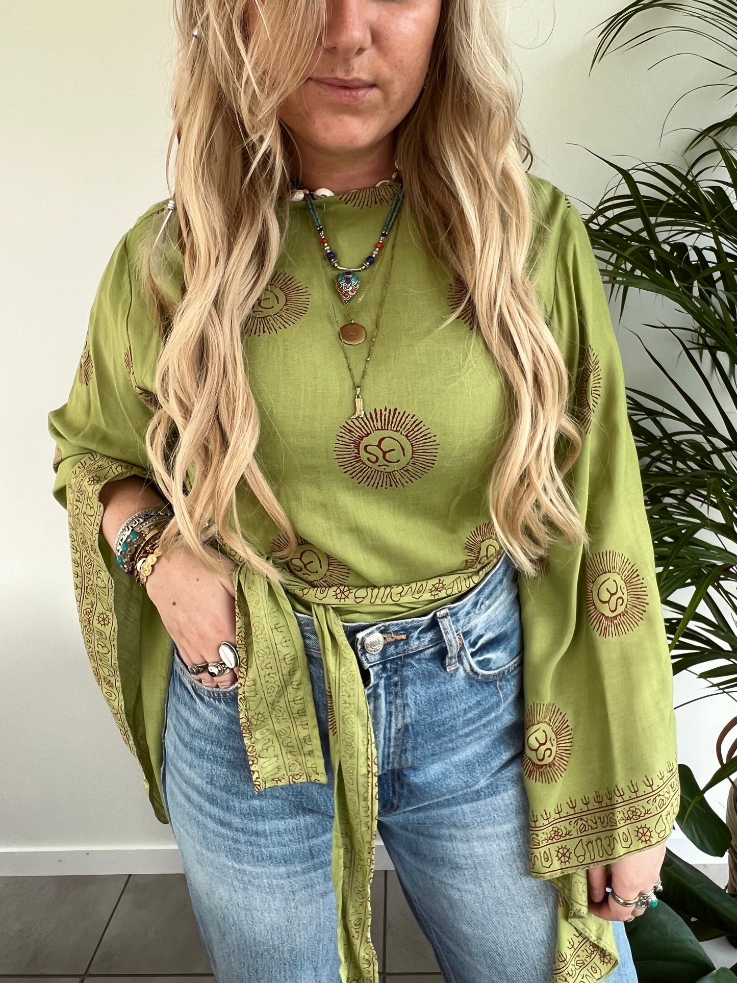 Wrap top Moana - Lime groen