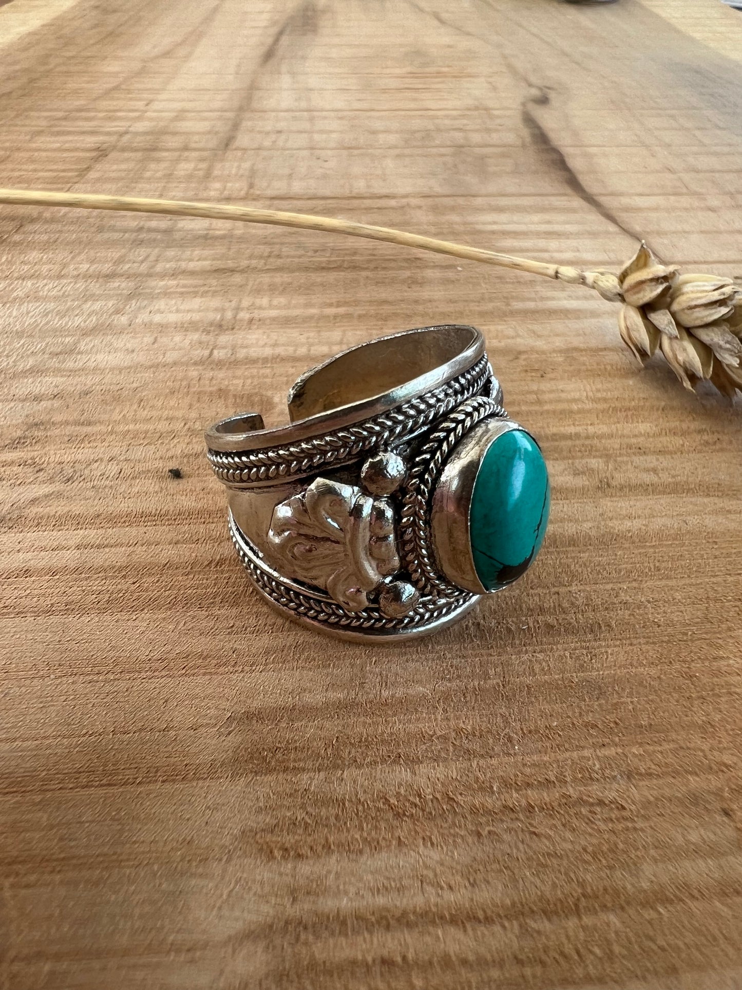 Ring Turquoise Large - Zilver