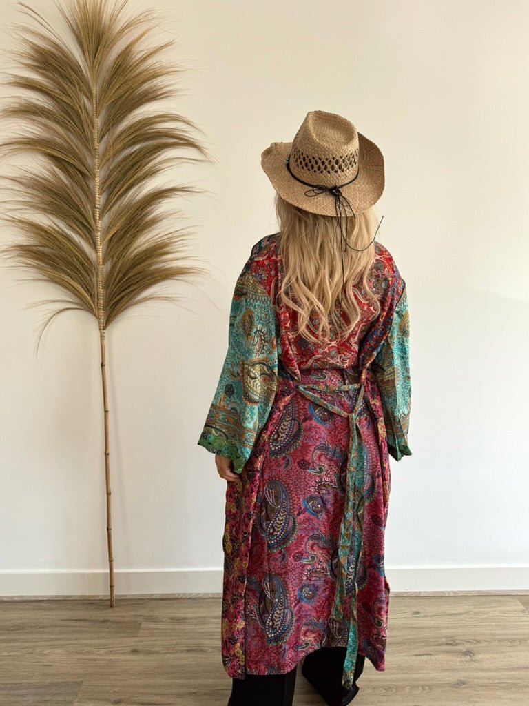 Kimono Formentera - Meerkleurig / Groen - Corazón Boutique