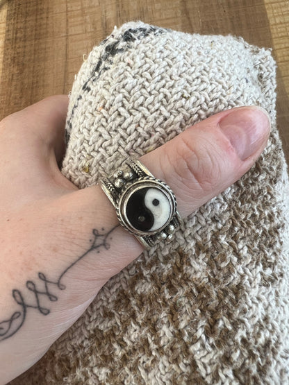 Ring Yin Yang - Zilver