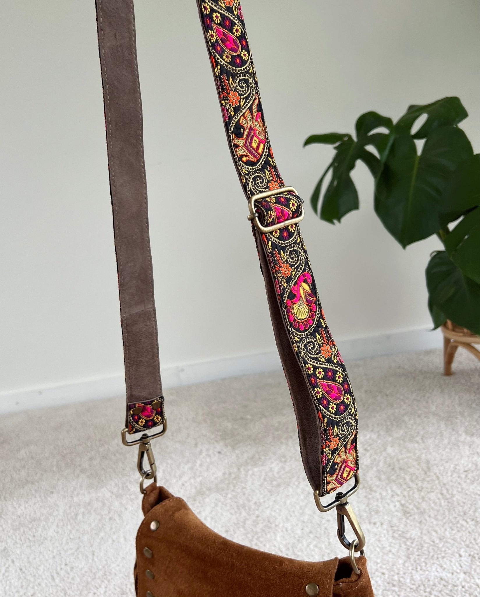 Bag Strap Flores - Zwart / Multicolor - Corazón Boutique