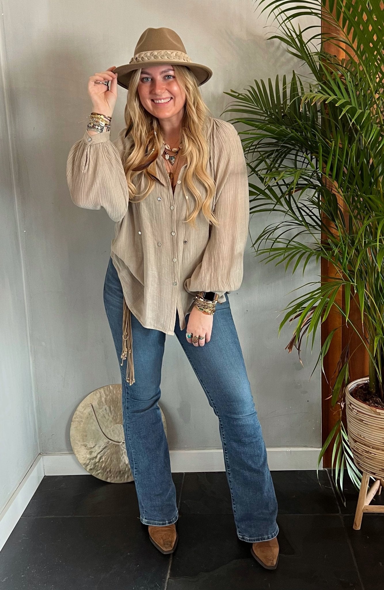 Blouse Espejo - Taupe - Corazón Boutique