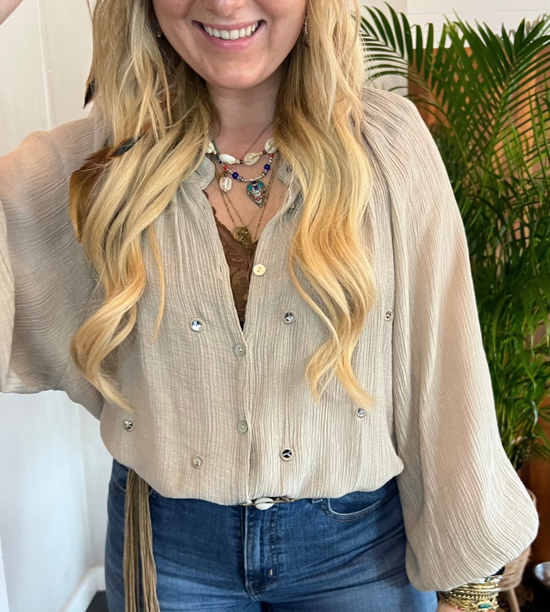 Blouse Espejo - Taupe - Corazón Boutique