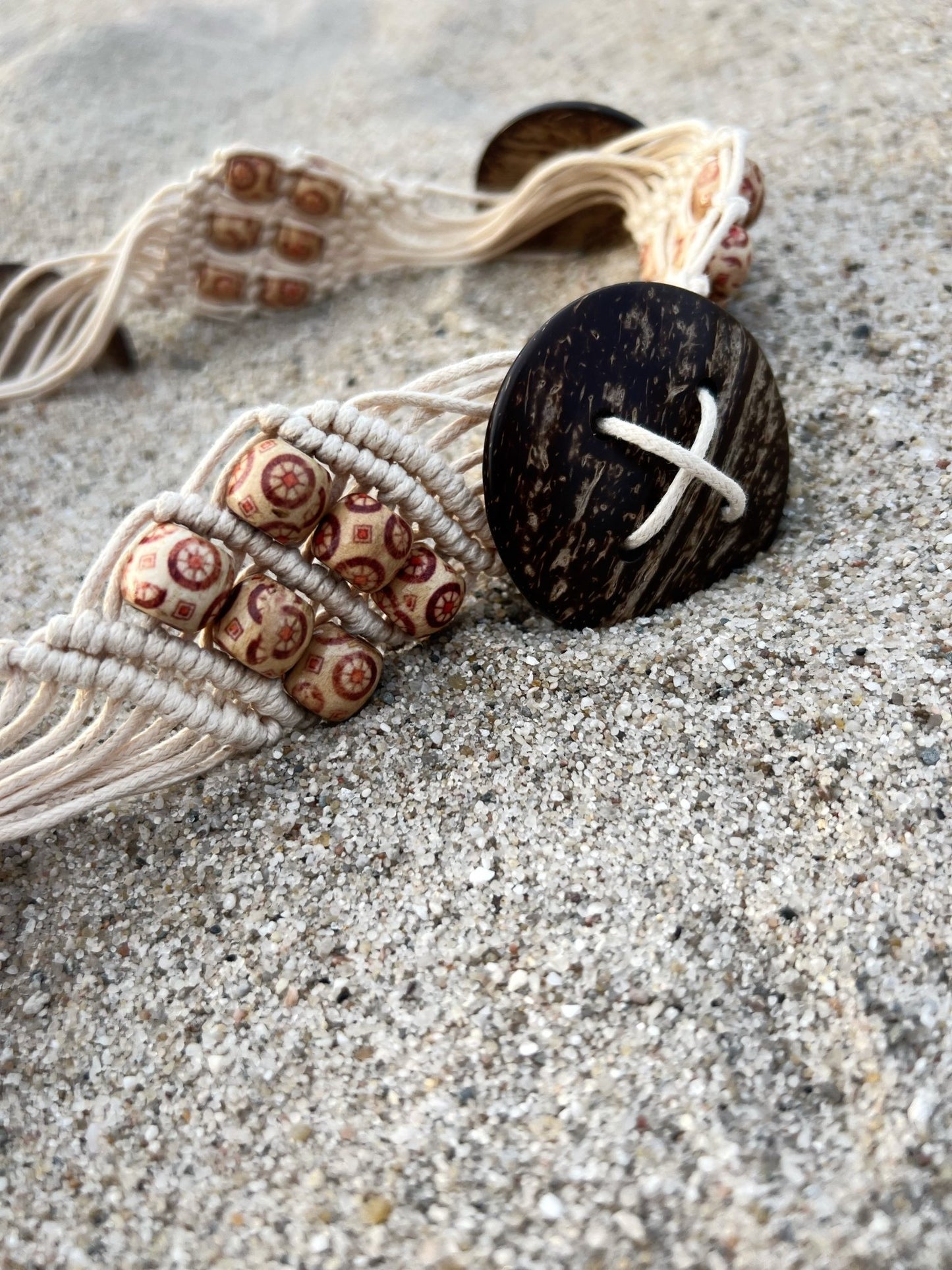 Heupriem Macramé Beads - Ecru - Corazón Boutique