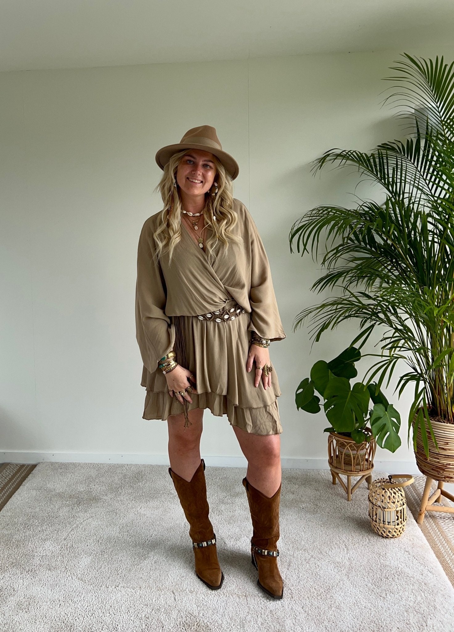 Heupriem seashell - Bruin - Corazón Boutique