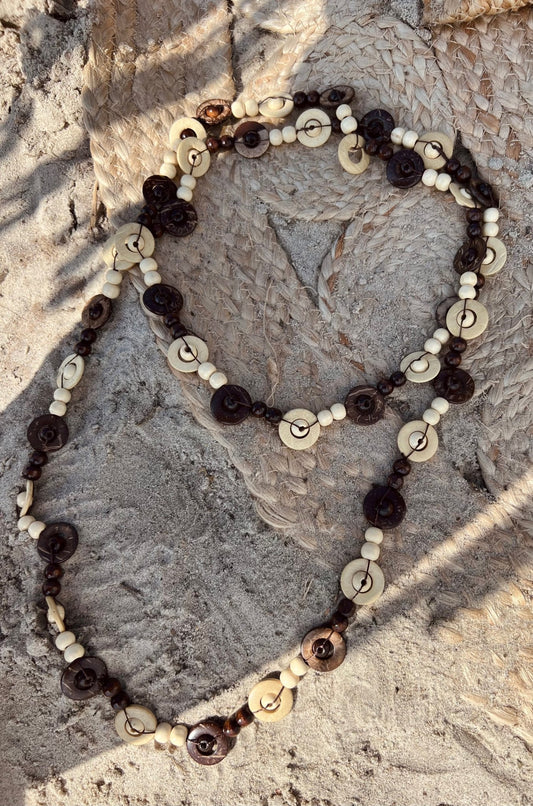 Lange ketting Dynamic - Beige/bruin - Corazón Boutique