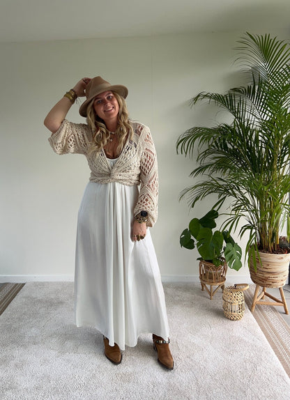 Maxi jurk Vanna - Ecru - Corazón Boutique