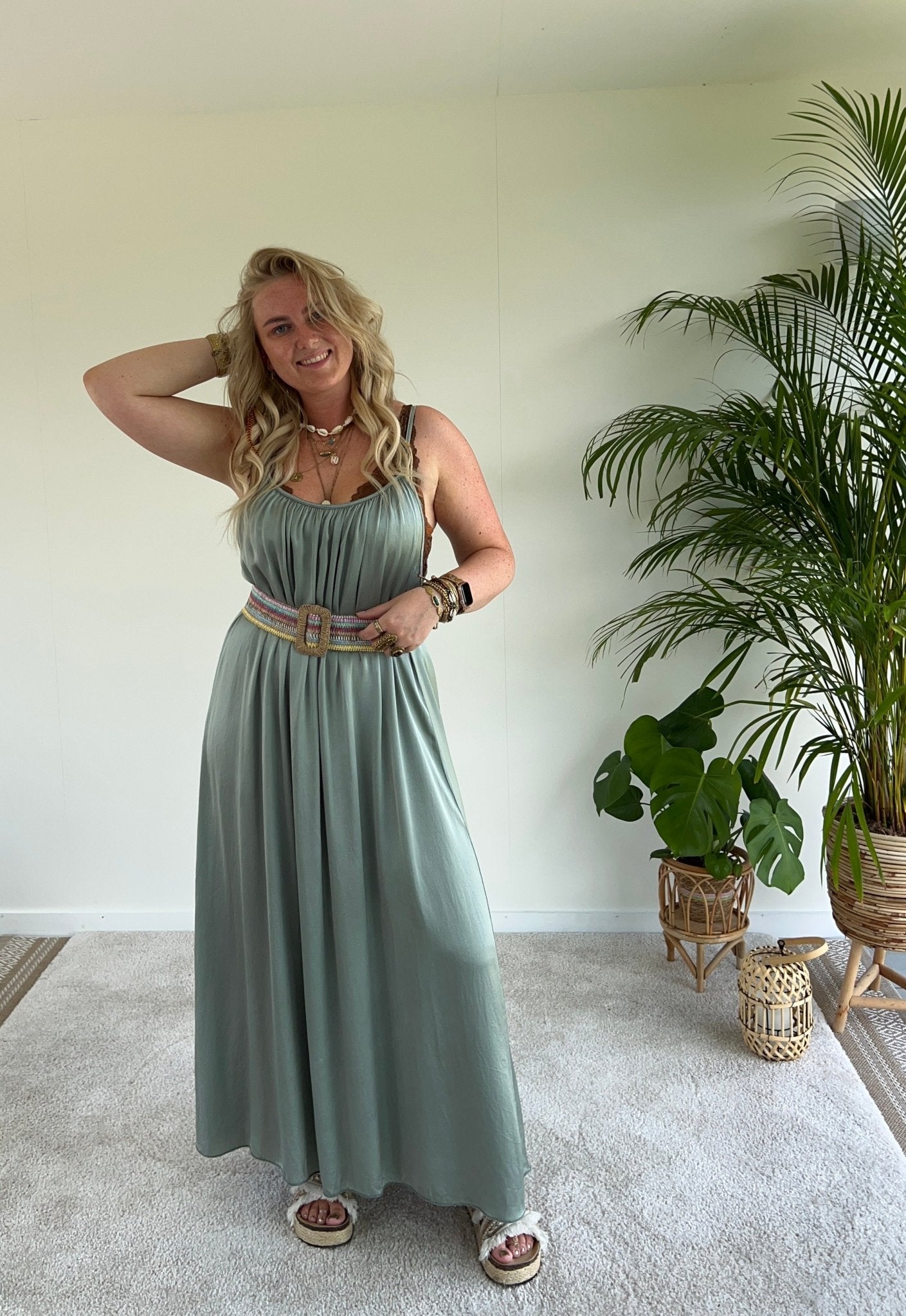 Maxi jurk Vanna - Ice green - Corazón Boutique