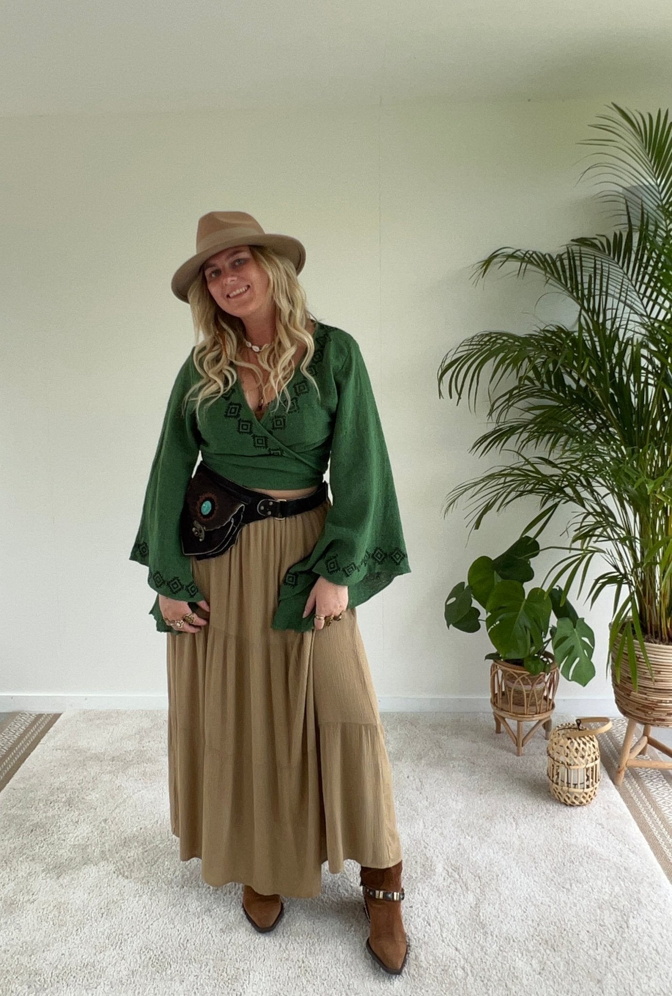 Maxi skirt Beach - Camel - Corazón Boutique