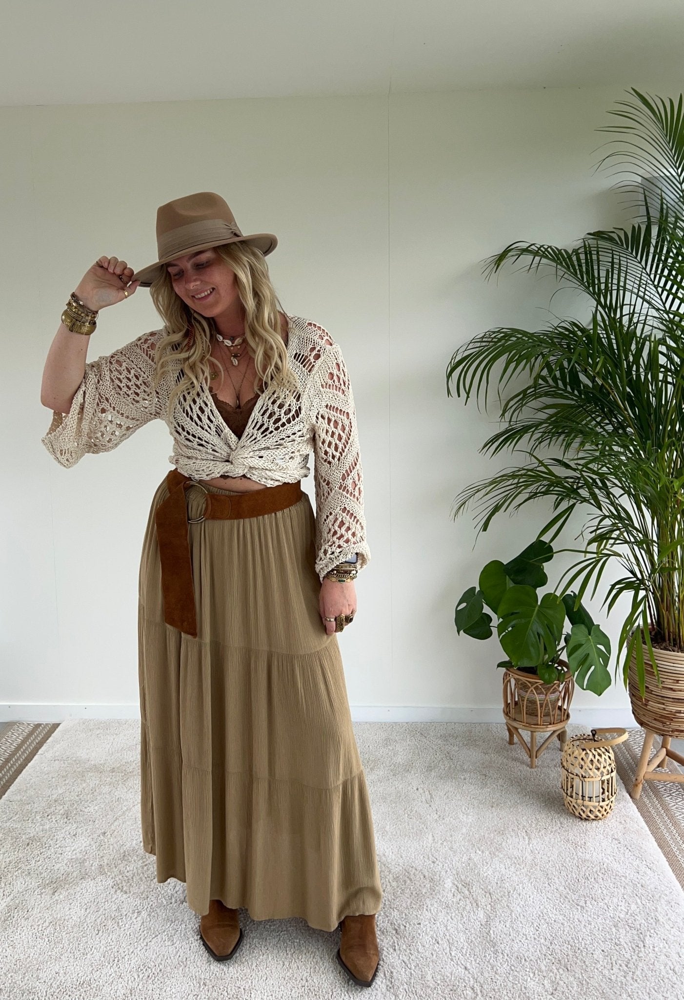 Maxi skirt Beach - Camel - Corazón Boutique