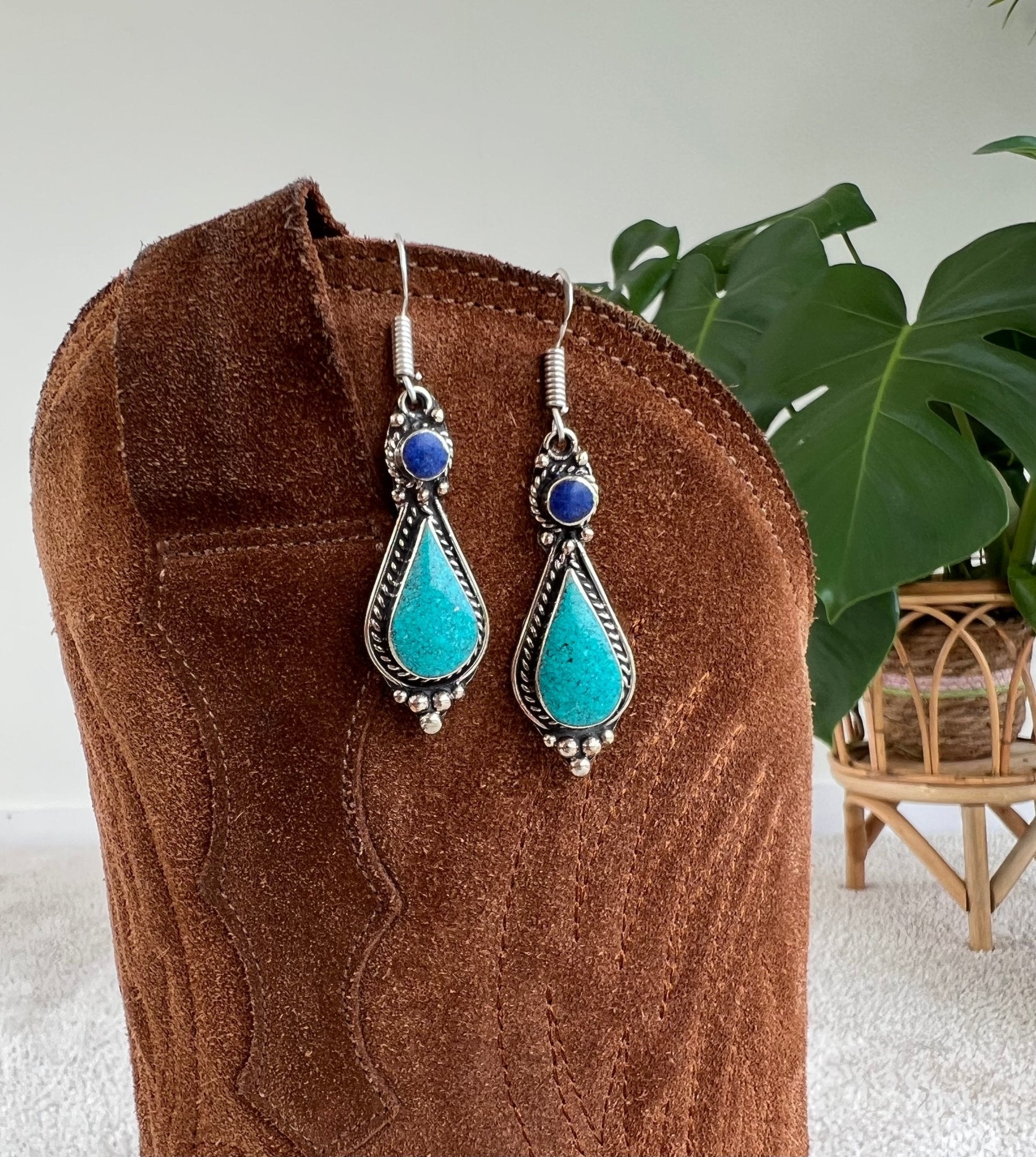 Oorbellen Destiny - Turquoise - Corazón Boutique
