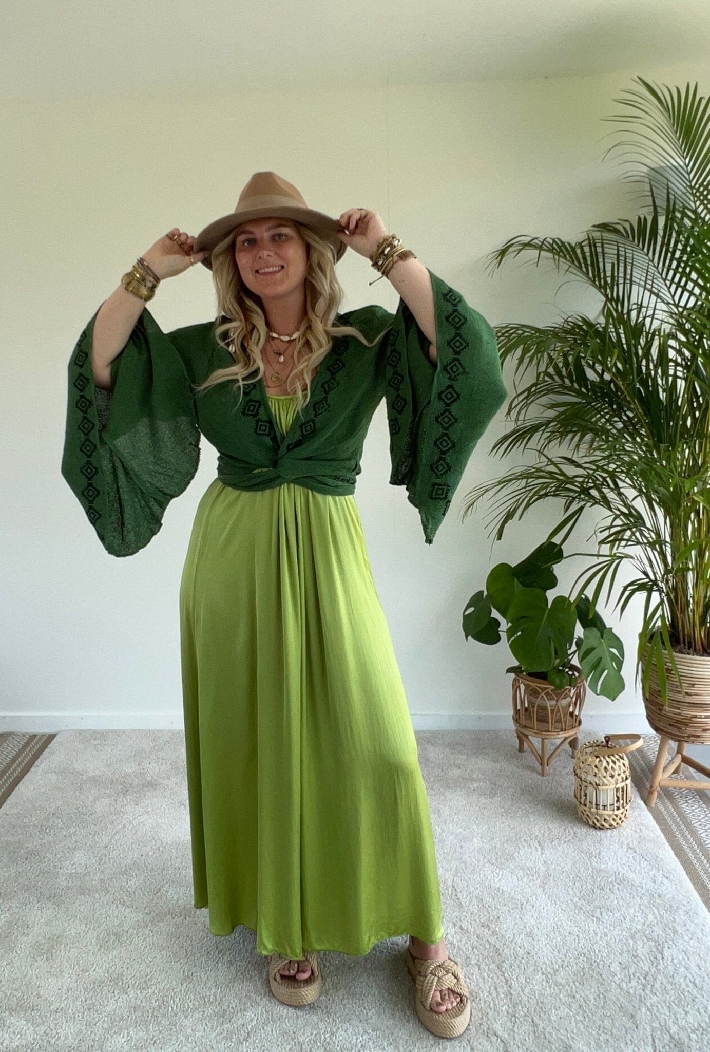 Wrap top Aztec - Midgroen - Corazón Boutique