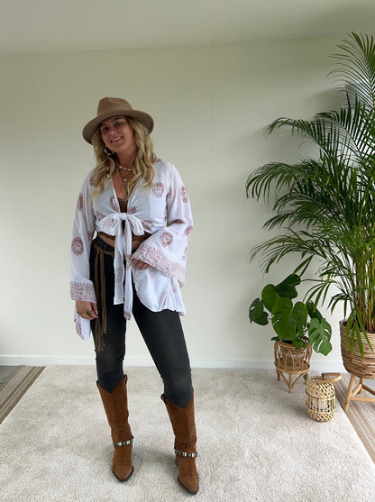 Wrap top Moana - Wit - Corazón Boutique